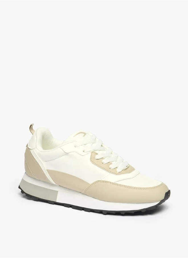 داش Women's Colourblock Sports Shoes with Lace-Up Closure