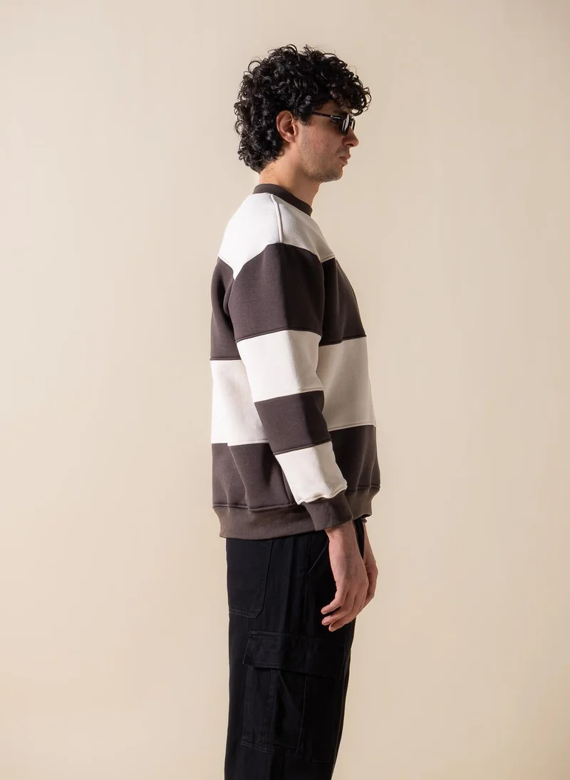Shapes Brown DETAILED SWEATSHIRT for Men | Best Price UAE