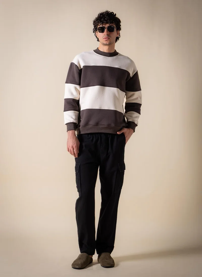 Shapes Brown DETAILED SWEATSHIRT for Men | Best Price UAE