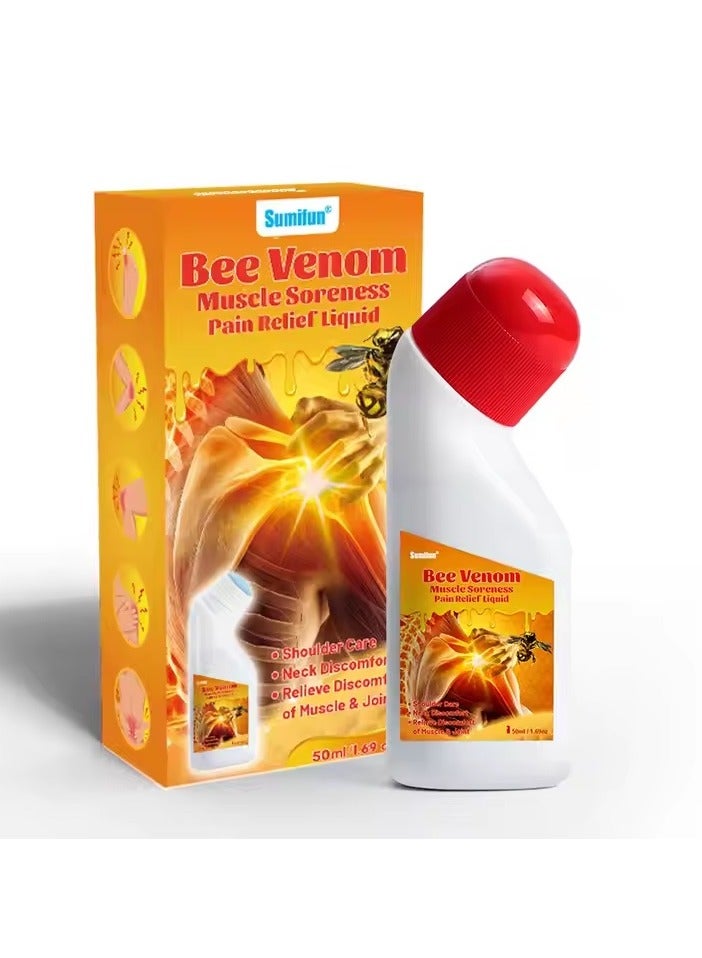 Sumifun Bee Venom Muscle Soreness Pain Relief Liquid Pain Relief Ointment Cream Joint Arthritis Pain Relief Balm Knee Care Bee Venom Cream for Joint Care Treatment Gel Bee Venom Joint and Muscle Pain Relief Ointment 50ml - Image 1