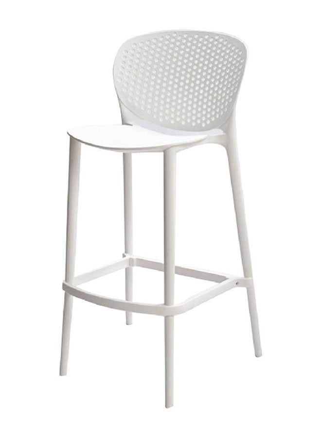 LIVING ACCENT Pongo Elegant Design Stylish Polypropylene Bar Chair White 104 x 53 x 53 cm 303-APP #01 WHITE - Image 1