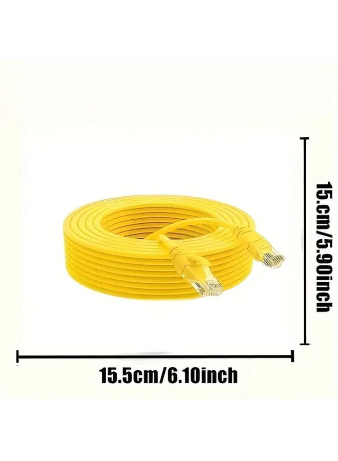 iTLY 1M Yellow Cat5 Ethernet Cable 1000Mbps High Speed Gold Plated RJ45 Connectors - Image 2