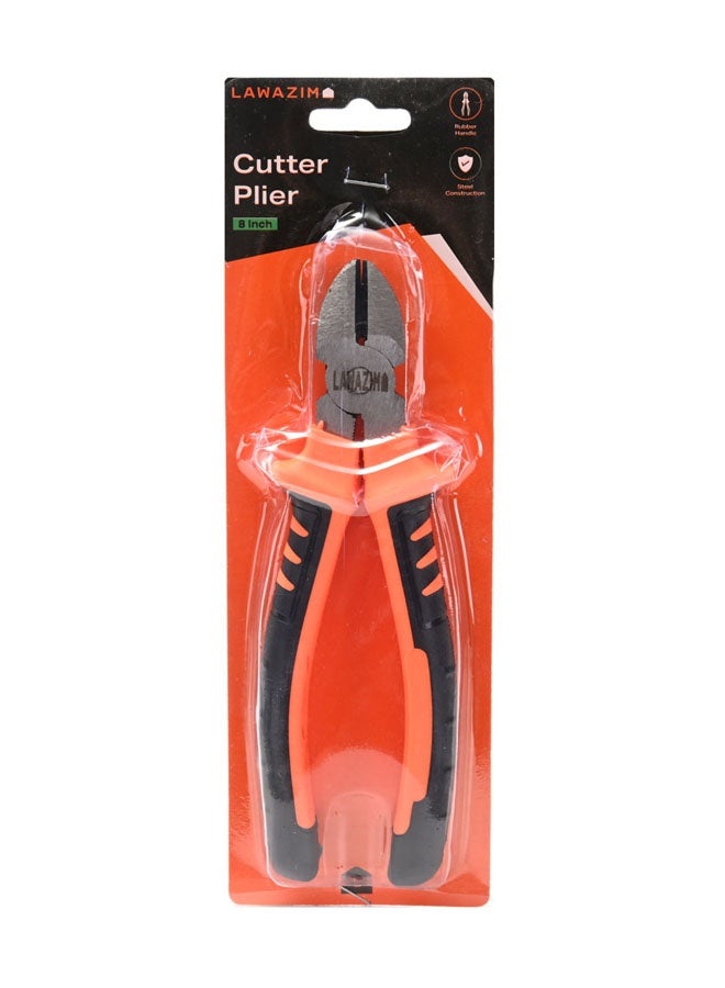 LAWAZIM Cutter Plier - 8inch - Black and Orange - Diagonal Side Cutting Pliers with Rubber Handle, Sharp Edges & Ergonomic Grip - Ideal for Electrical Work, Automotive Repair, & Household Maintenance - Image 4
