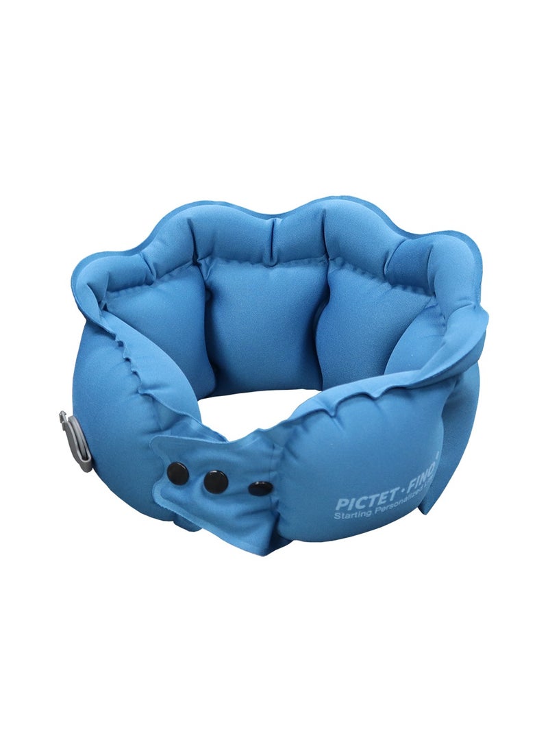 ICARLUS Inflatable Neck Pillow Travel-Friendly Portable Neck Pillow - Blue  - Image 1