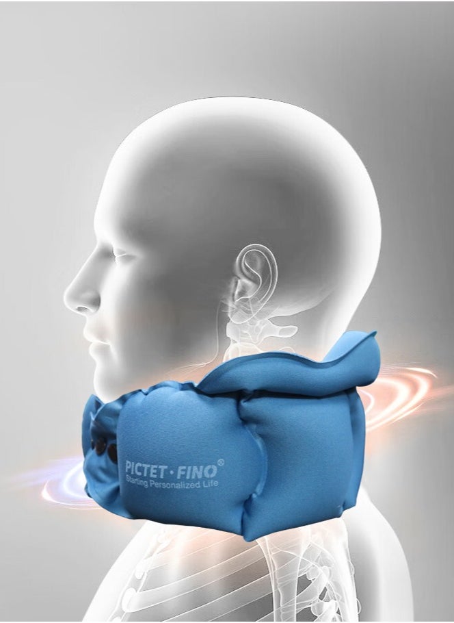 ICARLUS Inflatable Neck Pillow Travel-Friendly Portable Neck Pillow - Blue  - Image 2