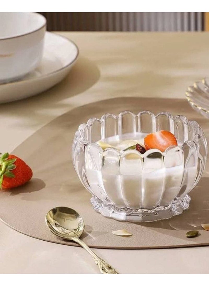 6-piece crystal glass bowl set, 290ml capacity, for fruit, desserts, and nuts – elegant clear glass serving dishes for the kitchen and hospitality – suitable for desserts, fruits, and appetizers - Image 5