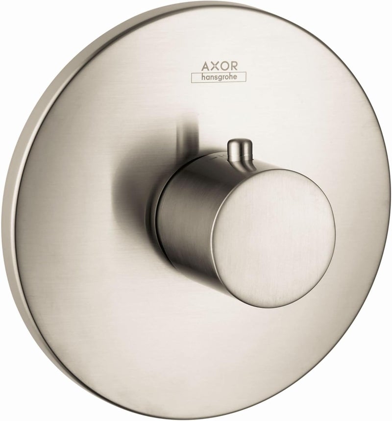 AXOR Uno Modern Upgrade Auto Temperature Control 1Handle 7inch Wide Thermostatic Shower Trim for Roughin Valve in Brushed Nickel 38715821 - Image 1
