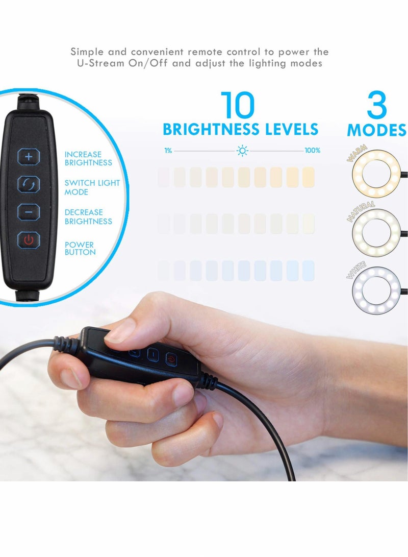 Selfie Ring Light with 24 Gooseneck Stand  Cell Phone Holder - Image 4