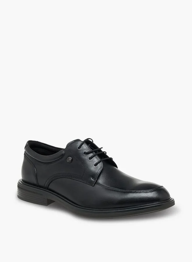 لو كونفورت Men Lace-Up Leather Derby Shoes