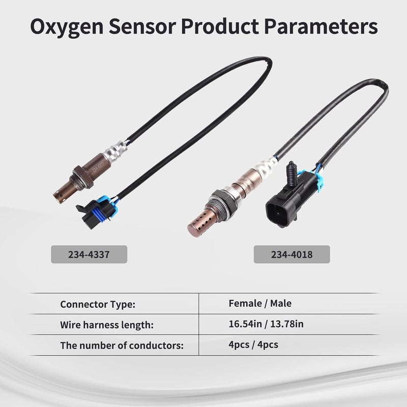 Likala O2 Oxygen Sensor Upstream and Downstream for Chevy, GMC, Cadillac - 4Pcs - Image 3