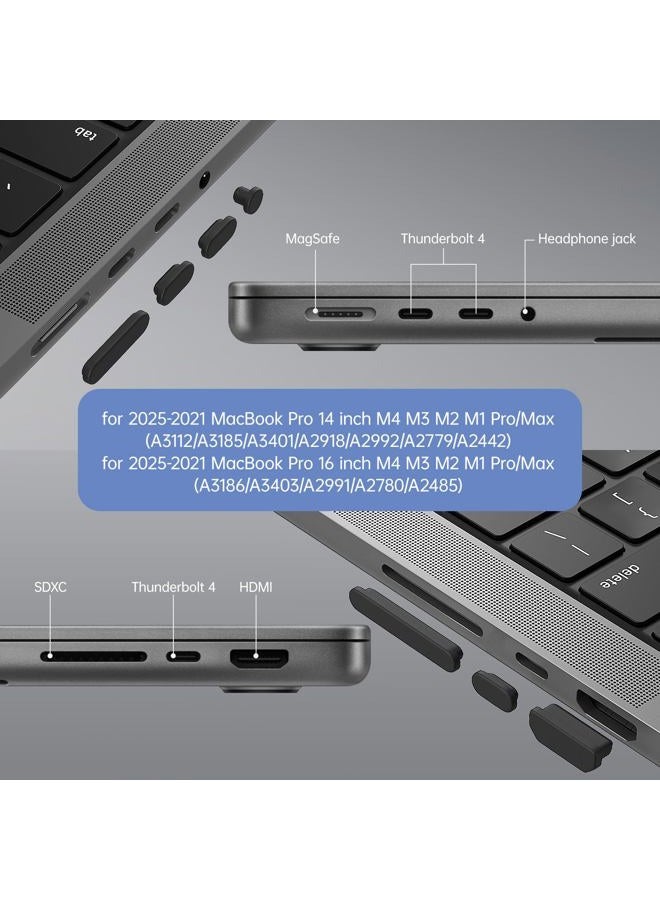 CaseBuy 10PCS USB C Anti Dust Dirt Plugs Cover Compatible MacBook Air 13-inch 2018 Release A1932 / MacBook Pro 13" 15" 2018 2017 2016 Release/MacBook 12-Inch Silicone Port Plugs Dust Covers Cups Set, - Image 2
