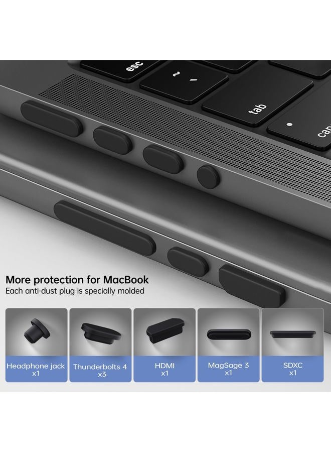 CaseBuy 10PCS USB C Anti Dust Dirt Plugs Cover Compatible MacBook Air 13-inch 2018 Release A1932 / MacBook Pro 13" 15" 2018 2017 2016 Release/MacBook 12-Inch Silicone Port Plugs Dust Covers Cups Set, - Image 3