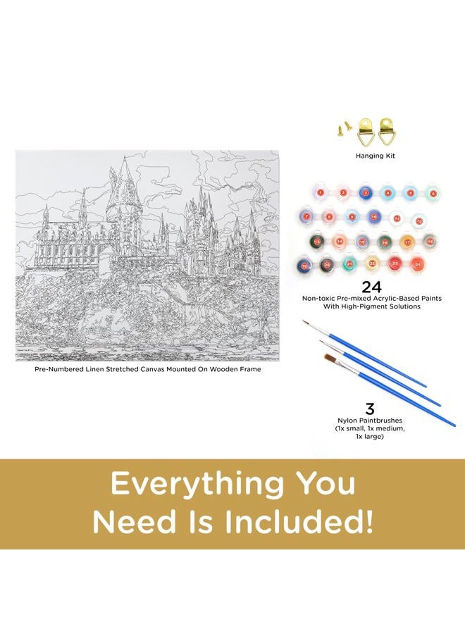 Aquarius Harry Potter Hogwarts Art by Numbers - 16 x 20 inches Harry Potter Themed Paint by Number for Adults & Kids - DIY Color by Number Paint Kit for Beginner - Officially Licensed - Image 3