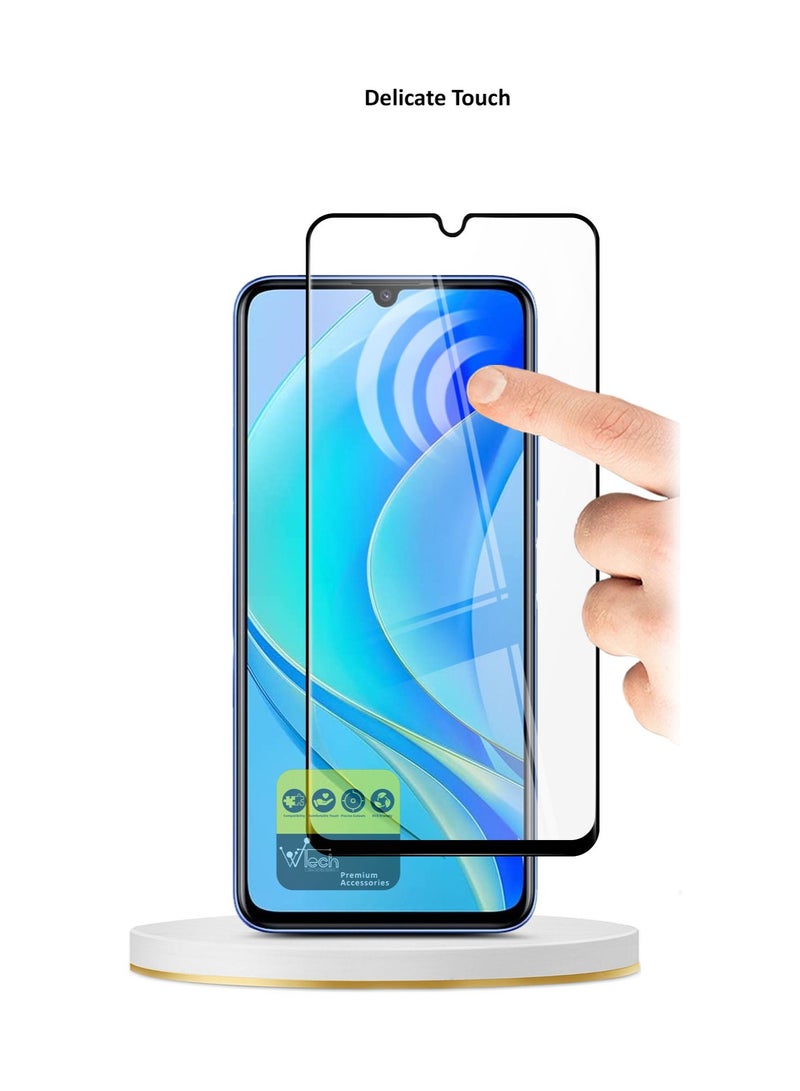 Wtech Huawei Nova Y70 4G 2022 / Y70 Plus 4G 2022 / Y71 4G 2023 Premium E2E Full Glue Full Cover Tempered Glass Screen Protector (MSGECN) - Clear/Black - Image 4