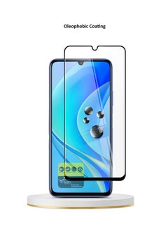 دبليو تيك هواوي نوفا Y70 4G 2022 / Y70 Plus 4G 2022 / Y71 4G 2023 Premium E2E واقي شاشة زجاجي مقوى بغطاء كامل الغراء (MSGECN) - شفاف / أسود  - Image 5