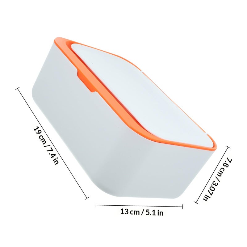 Large Capacity Orange Flip Lid Wipes Storage Box Refillable Sealed Tissue Holder - Image 3