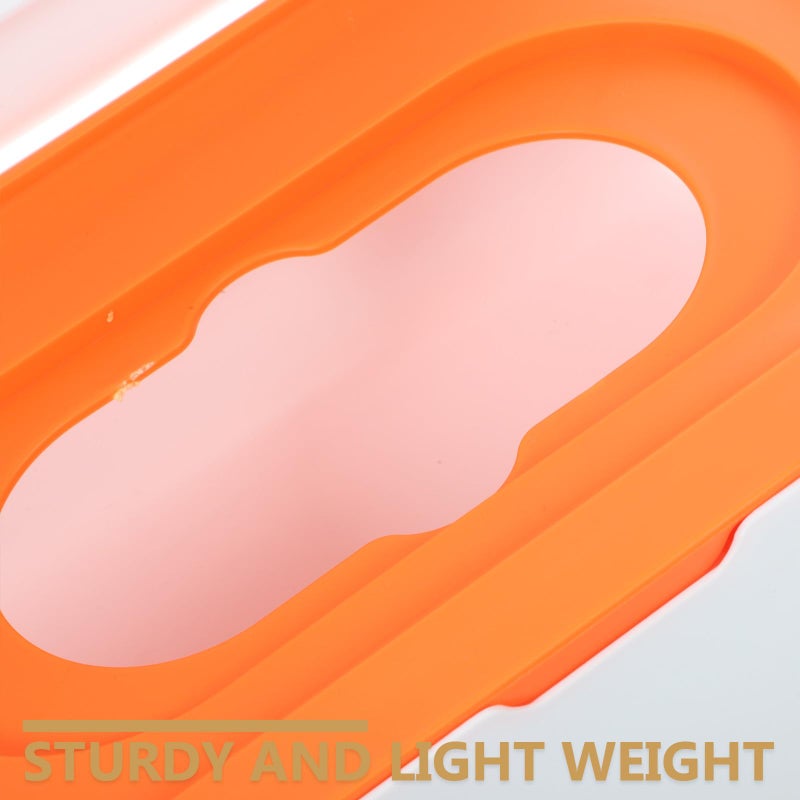Large Capacity Orange Flip Lid Wipes Storage Box Refillable Sealed Tissue Holder - Image 5