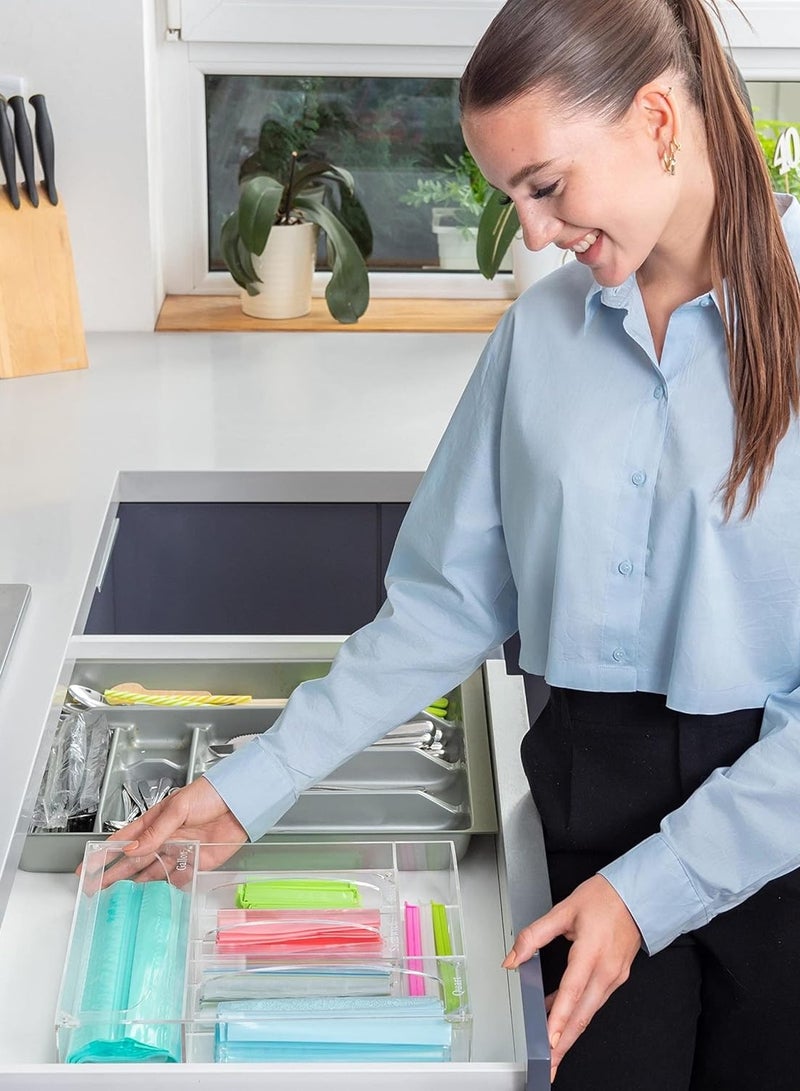 TPGP Ziplock Bag Storage Organizer – Acrylic Brightroom Drawer Storage with Upgraded Design for Gallon, Quart, Sandwich, and Snack Bags  - Image 2