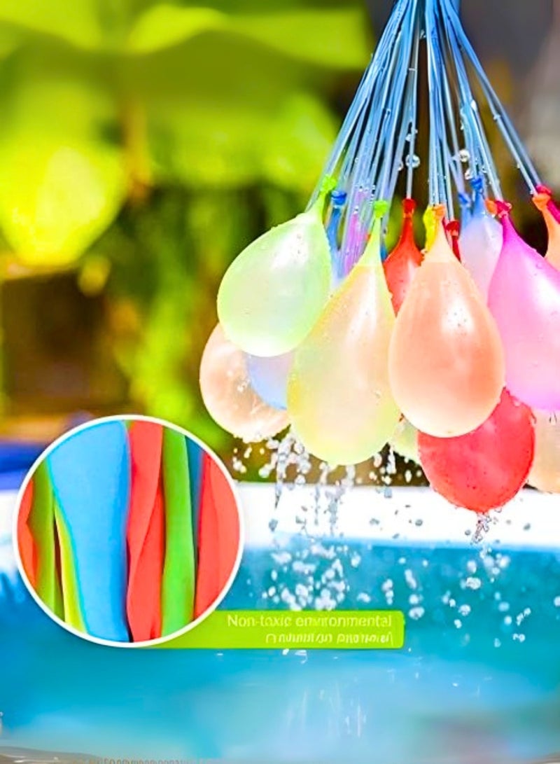 ZedPlay 222 Pc Water Balloons Holi For Kids Boys And Girls, Latex With Refill Hose, Three Bunches Balloons Games Swimming Pool Outdoor Fun Magic Water Balloons (222 Pieces Balloons), Multicolor - Image 4