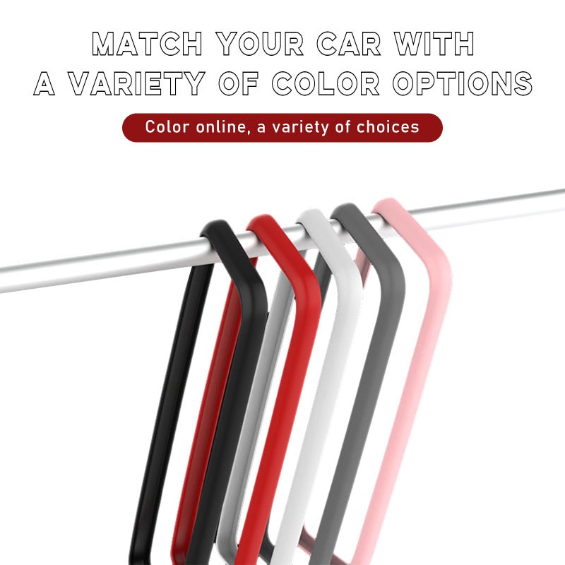 Ohleats Car Rear View Mirror Protector Frame, Silicone Auto Rearview Edge Protection Cover Compatible with Model 3 Model Y, Interior Rear View Trim Frame Decoration, Car Accessories (Pink) - Image 4