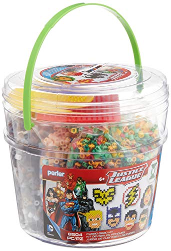 Perler Beads Justice League Fuse Bead Bucket Craft Activity Kit, 8504 pcs - Image 1