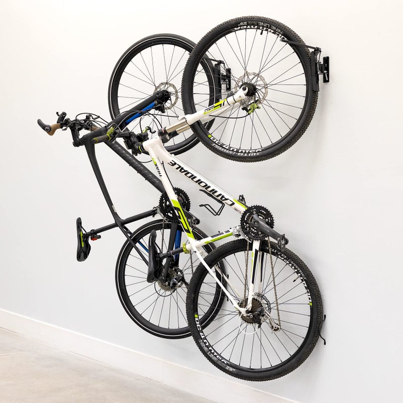 Storeyourboard Swivel Bike Rack Garage  2 Pack Wall Mount  Bike Storage Hooks  Space Saving Hangers - Image 1