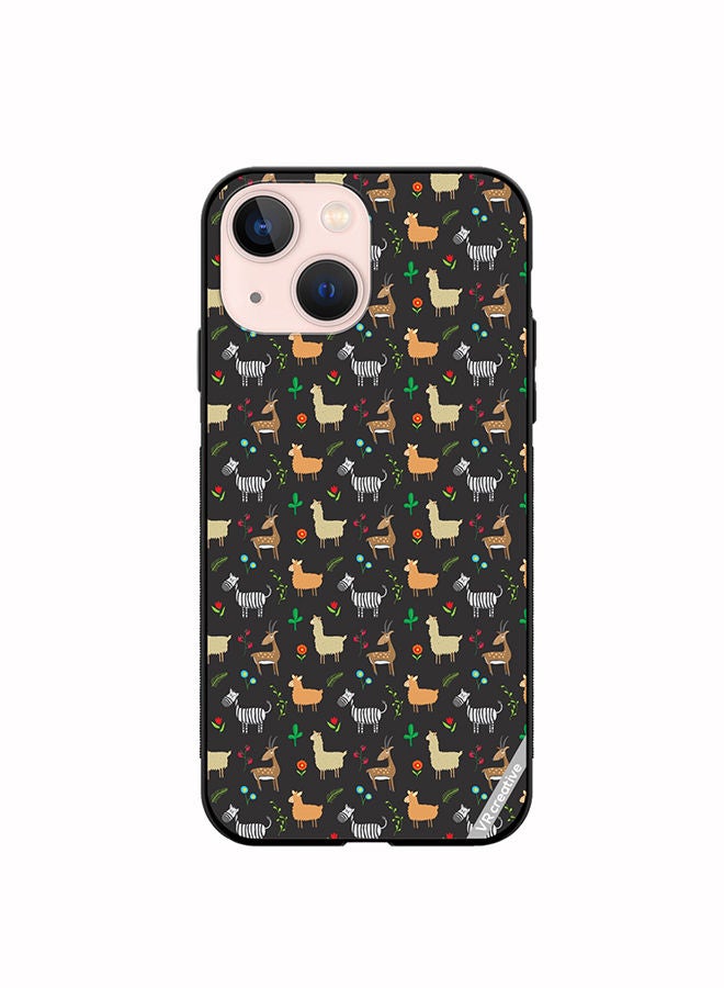 VR CREATIVE Protective Case Cover For Apple iPhone 13 Jungle Animals Pattern Design Multicolour - Image 1