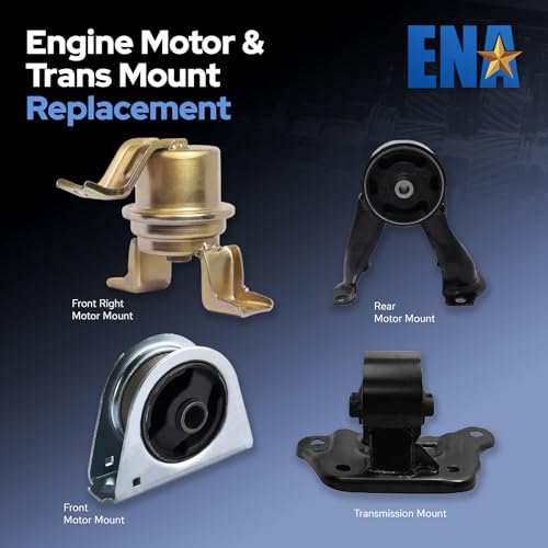 ENA مجموعة من 4 قواعد محرك وناقل حركة ENA متوافقة مع ميتسوبيشي لانسر 2002 2003 2004 2005 2006 2007 ناقل حركة أوتوماتيكي 2.0 لتر بديل لـ A4641 A4617 A4606 A6647 9188 9181 9170 9569 - Image 2