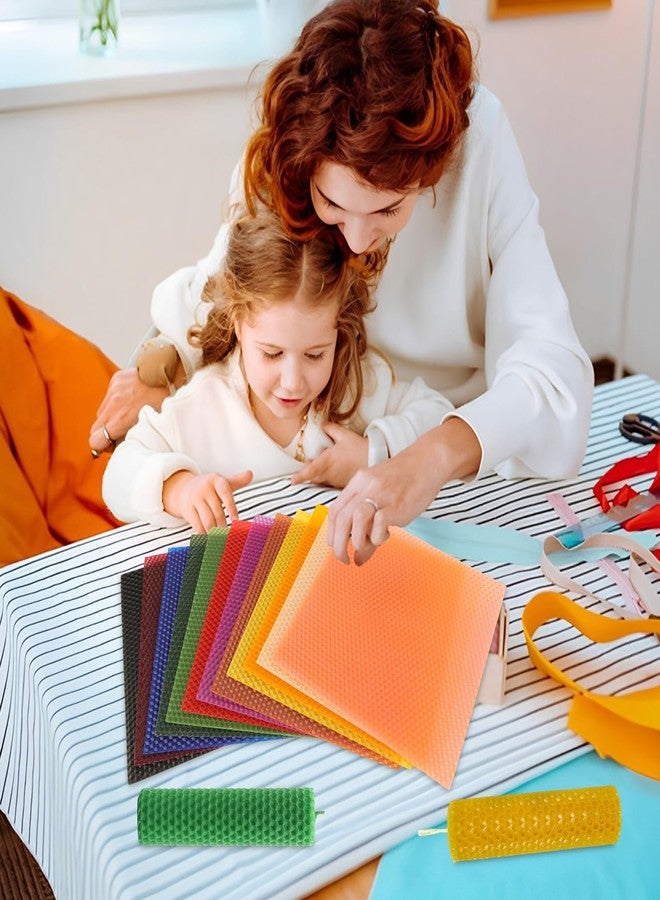GBACHOOSE 8x8 Inch Beeswax Sheets for Candle Making, 24PCS Beeswax Candle Sheet, 12 Colorful Wax Candle Color Sheets Create Your Own Unique Candles - Image 4