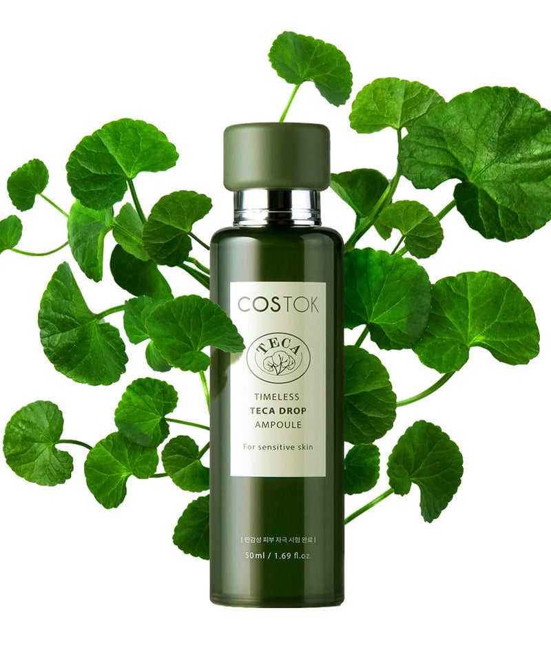 COSTOK Timeless TECA Drop Ampoule 50ml with Centella Asiatica Extract TECA Technology Hypoallergenic Soothing Hydrating Facial Serum for Sensitive Skin - Image 1
