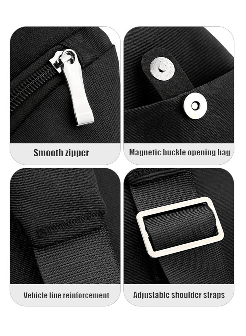 Generic Compact Waist Bag for Men and Women, Waterproof Crossbody Bag Chest Shoulder Backpack with Buckle, Everyday Carry Bag for Travel, Work, Sport Chest Crossbody Bag Cover Pack Rucksack Bicycle Sport  - Image 3