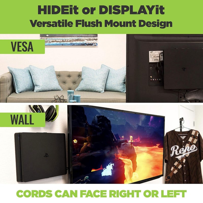 HIDEit Mounts 4P Wall Mount for PS4 Pro - US Patent, American Company - Steel Mount for PlayStation 4 Pro to Store Your PS4 Pro on Wall Near or Behind TV - Image 3