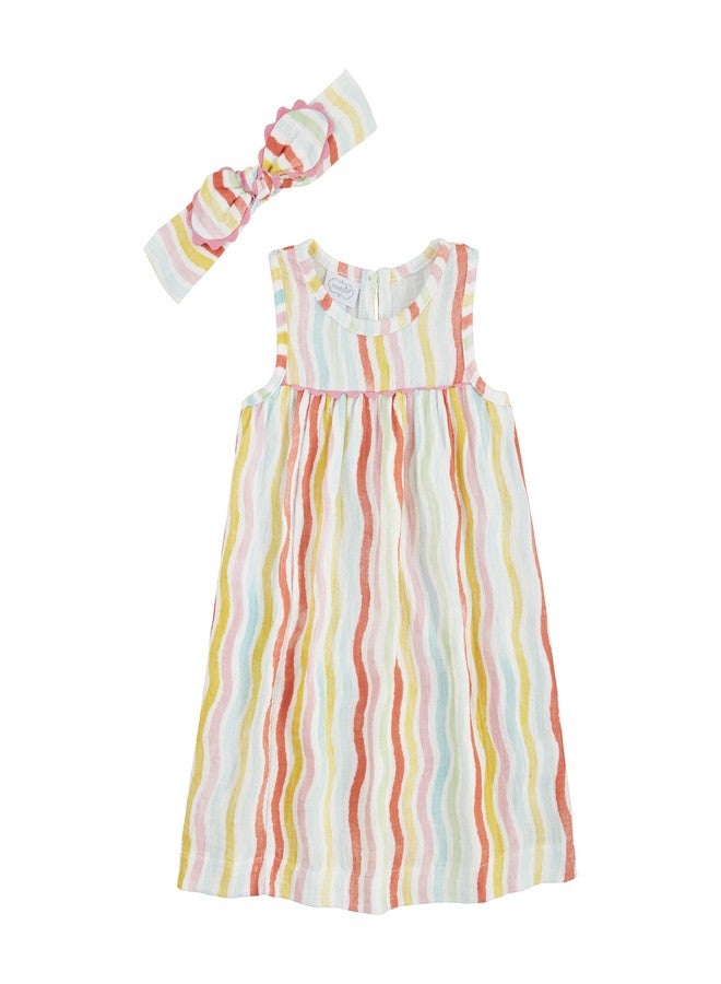 Mud Pie Children's Rainbow Dress and Headband; 3T - Image 1
