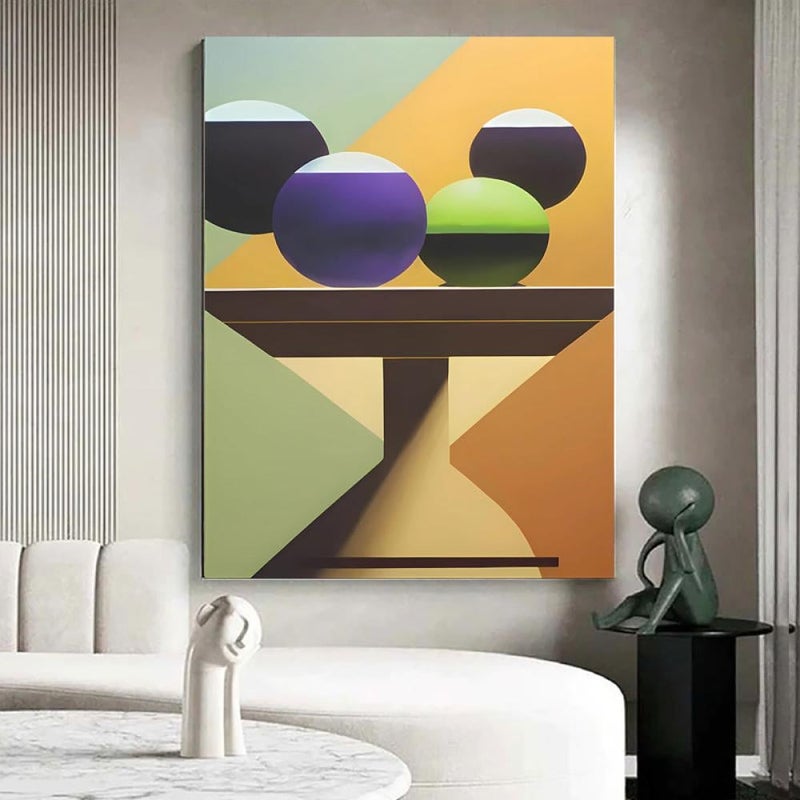 Marktna Abstract Canvas Painting with Hollow Frame (120x80) 1 Piece - Image 1