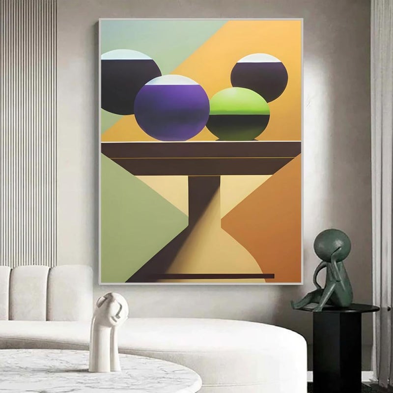 Marktna Abstract Canvas Painting with Hollow Frame (120x80) 1 Piece - Image 3