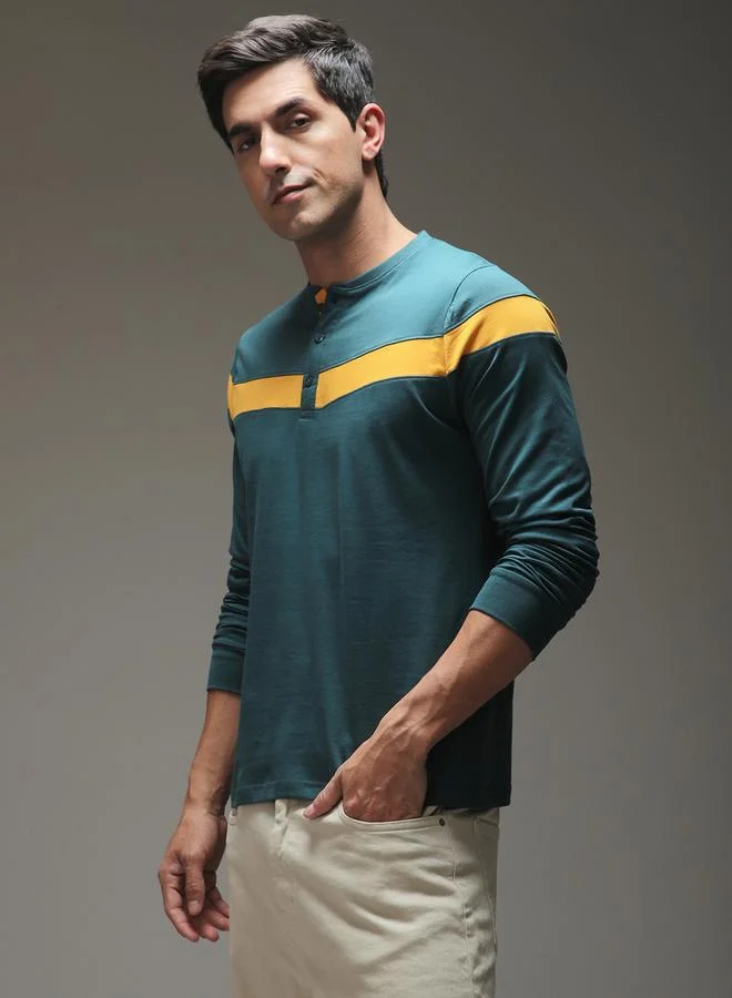 Dillinger Men Regular Long Sleeve Henley T-Shirt