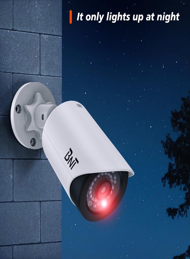 BNT Dummy Fake Security Camera,with One Flashing Red LED Light,for Home and Businesses Security Indoor/Outdoor (2 Pack, White) - Image 4