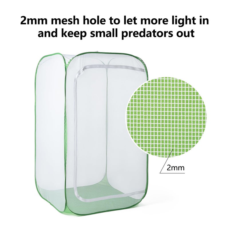 RESTCLOUD 23.6" Outdoor Mesh Plant Enclosure, Plant Cover for Pests, Bird and Pest Protection Guard for Fruit, Vegetables, Flowers and Herbs Pop-Up Cage 15.7 x 15.7 x 23.6 Inches - Image 4