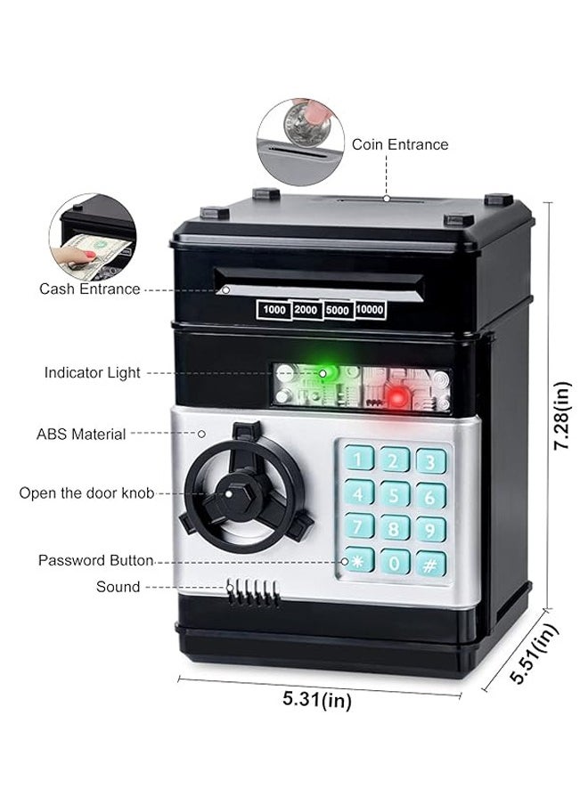 Hihonor Kids Mini Electronic Money Bank,Coin Cash Saving Box,Piggy Bank,Perfect Birthday Gifts(black)  - Image 2