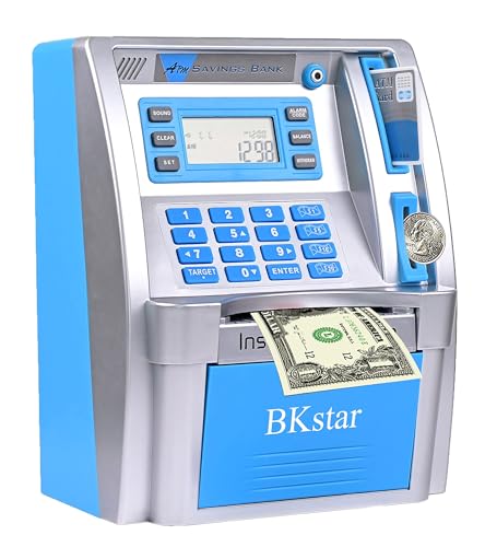 BKSTAR بنك ادخار إلكتروني للأطفال BKstar مع بطاقات خصم وعداد عملات رقمي للمال الحقيقي للأولاد والبنات - Image 1