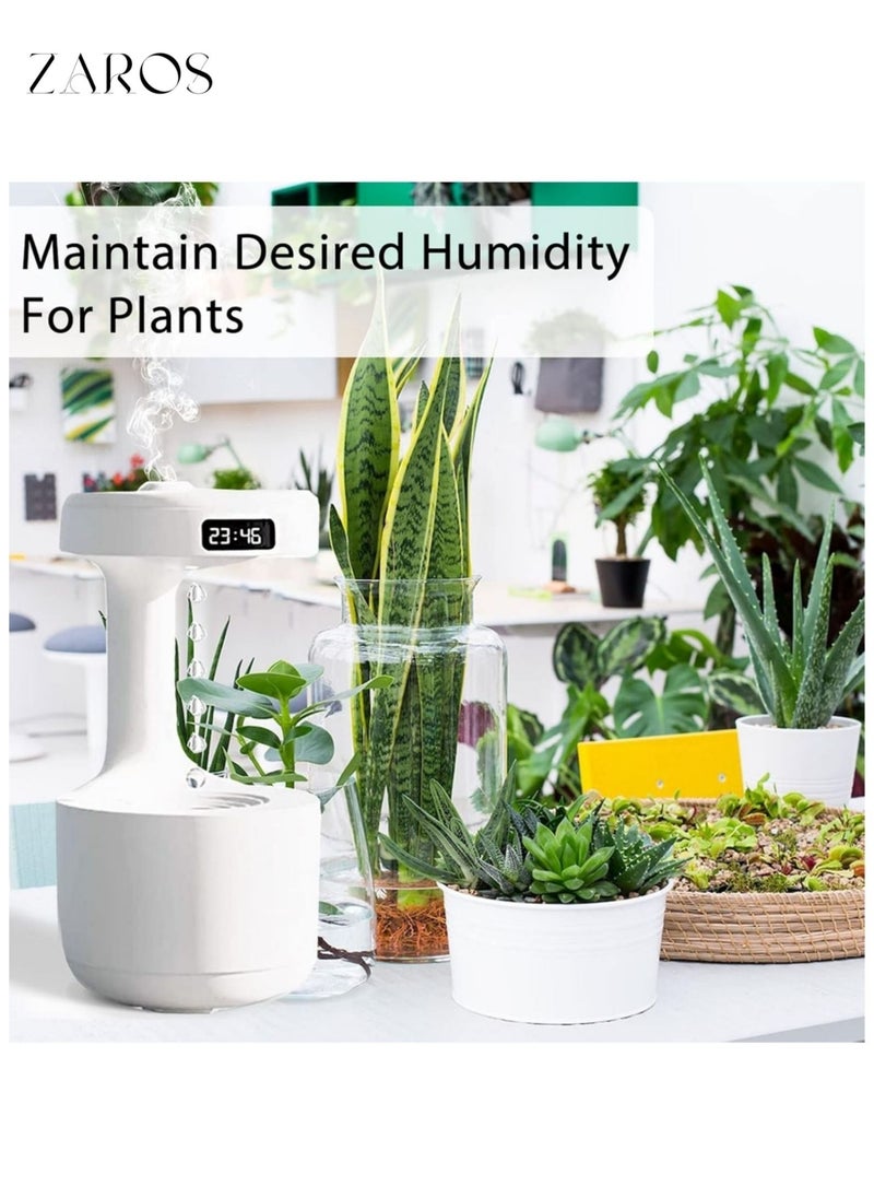 Ultrasonic Humidifier 800ml USB Mini Humidifier with Anti-Gravity Water Drops Light Effects