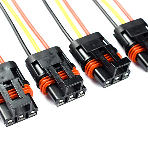 YMHHefy Pulse Power Plug Pigtail Connector 14 AWG Compatible with 18-24 Polaris Ranger XP 1000 / RZR/Pro RS1 General Bus Bar Harness Pigtail Connectors 6Pcs Yellow Red Black - Image 4