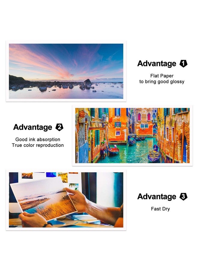 كولا بيبر ورق الصور النافثة للحبر اللامع من Koala مقاس 8.5 × 11 بوصة 48 رطل 100 ورقة ورق فوتوغرافي لامع احترافي متوافق مع الطابعة النافثة للحبر استخدم حبر الصبغ 180 جرامًا للمتر المربع - Image 4