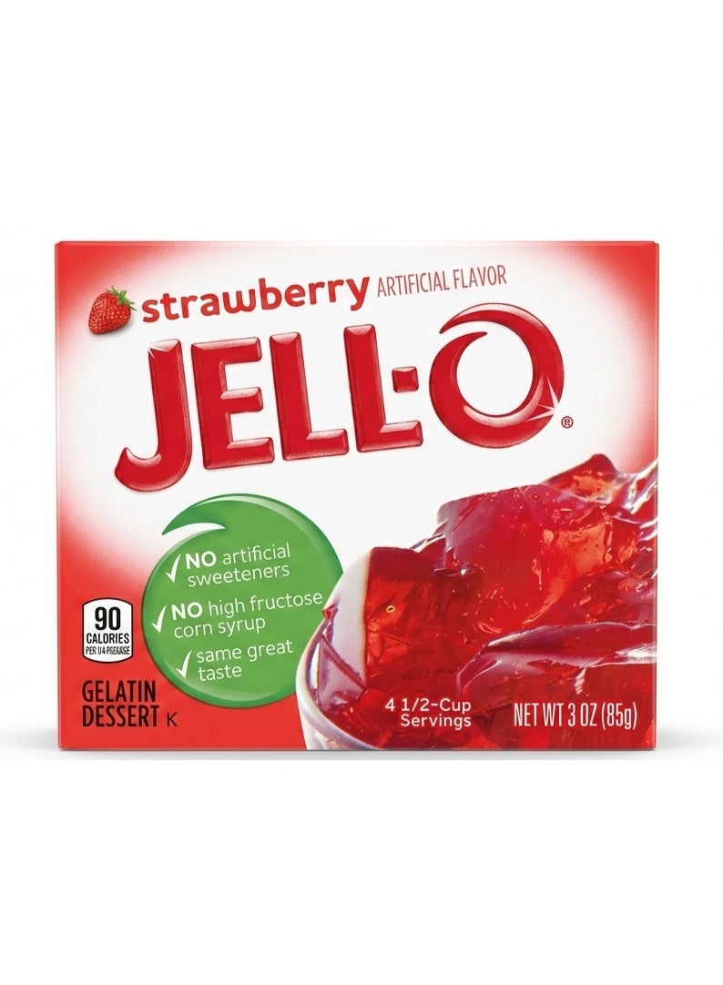 Jell-O Strawberry Gelatin Desert 85g - Image 1
