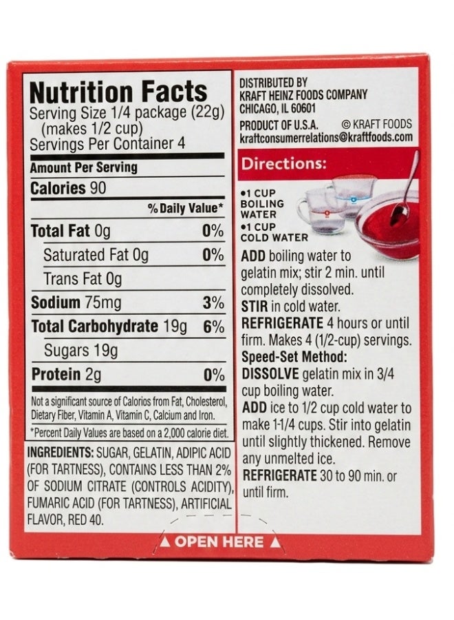 Jell-O Strawberry Gelatin Desert 85g - Image 2
