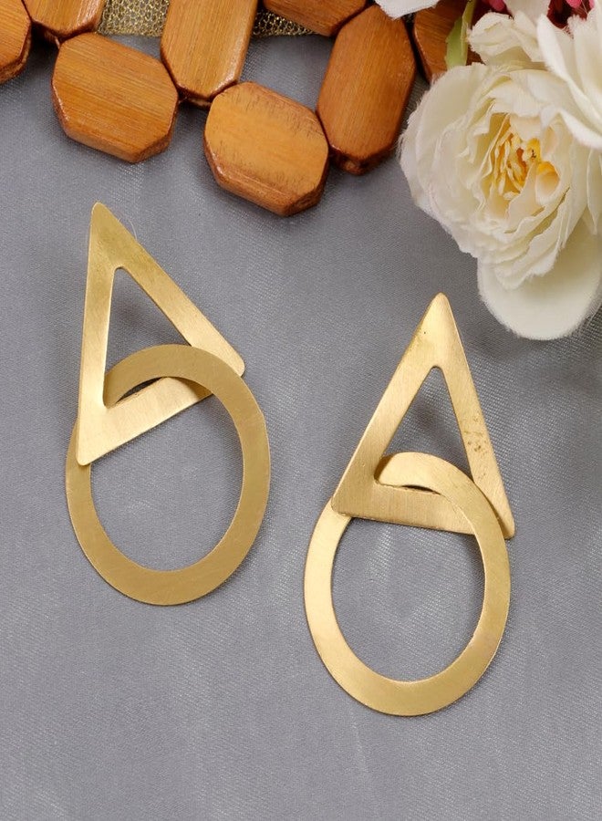 Vientiq Gold-Plated Anti-Tarnish Waterproof Demi-Fine Jewelry Dangle Earrings - Image 2