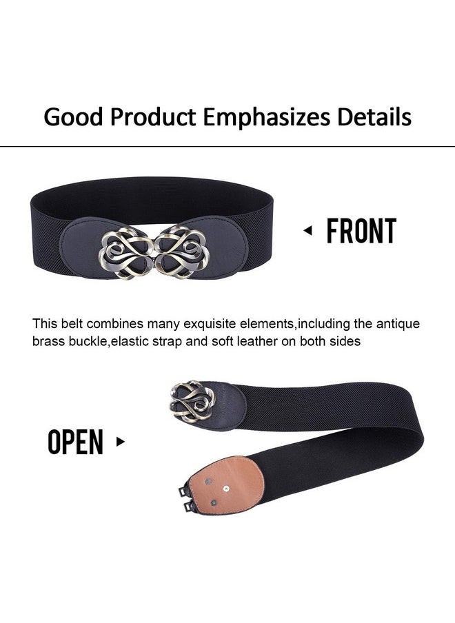 2 Pack Vintage Stretchy Waist Belt Retro Stretch Belt For Jeans Pants Dresses(Black+Coffeem) - pzsku/Z1A4C518BE25D4F66E2B0Z/45/_/1718300789/7e46dcd6-bb6f-4fed-82e5-57a17243f33b