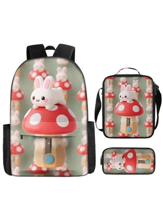 Bright Li Fire Fashion is unlimited! Cartoon bag three-piece set, suitable for a variety of scenes for students and teenagers (available for students, children, friends on outings, mountain climbing, school, etc.) - 27 - Image 2
