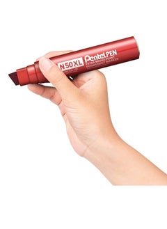 Pentel 1-Piece N50XL Jumbo Permanent Marker Red  - Image 3