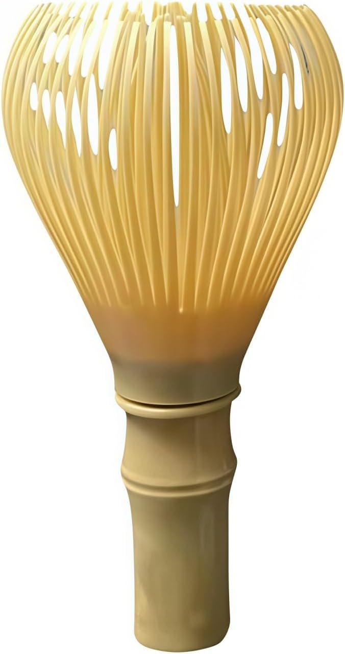 OUGETHER Resin Matcha Whisk Chasen Brush Tools for Matcha Green Tea Powder Reusable Powder Whisk with Whisk Holder Tea Ceremony (Yellow) - Image 3